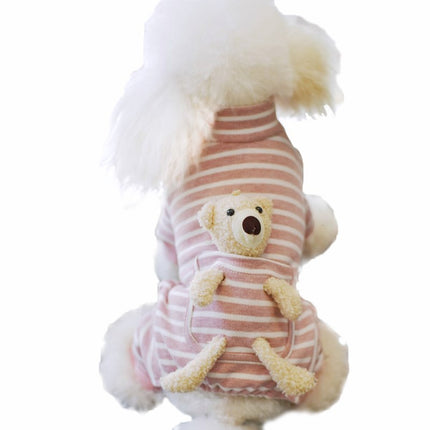 Wholesale Spring  Autumn Cute Pocket Bear Pet Four-Legged Sweatshirt Teddy Small Dog Clothes 
