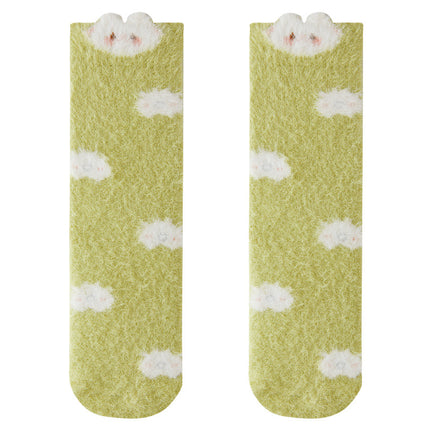 Wholesale Women's Winter Thickened and Velvet Warm Floor Socks Mink Velvet Mid-calf Socks 