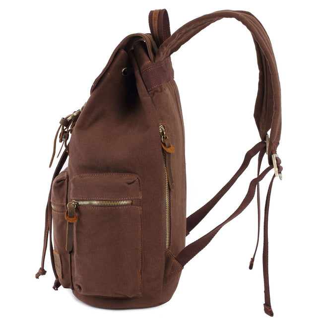 Men's and Women's Retro Canvas Backpack Laptop Bag Student School Bag 