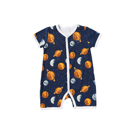 Infant Summer Short-sleeved  Thin Romper Newborn Baby Jumpsuit