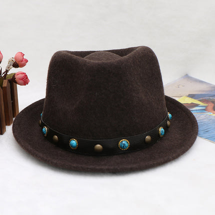 Wholesale Autumn Wool Jazz Hat British Retro Fashion Felt Hat