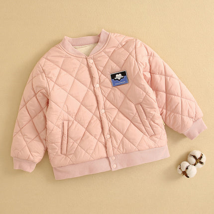 Wholesale Kids Winter Silk Brushed Thickened Warm Padded Jacket