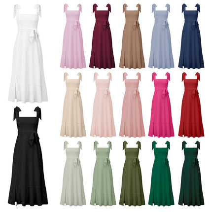 Wholeslae Summer Elegant Fashion Ladies Slit Dress Women's French Dress