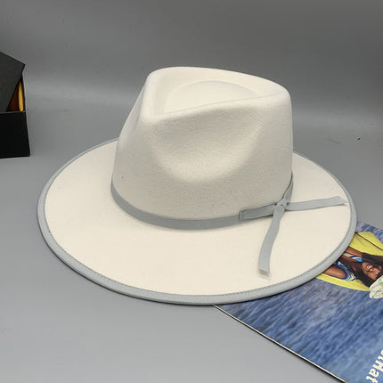 Wholesale Lady Hat Jazz Hat Bow Woolen Hat