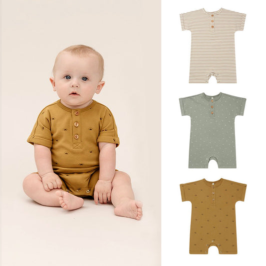 Infant Short-sleeved Cotton Printed Cute Thin Boxer Shorts Romper