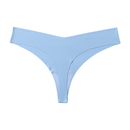 Wholesale Ladies Traceless Ice Silk Panties Low Waist Breathable Quick Dry Thong Panties