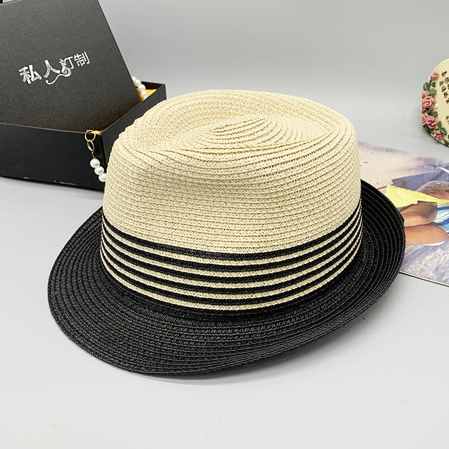 Wholesale Summer Adjustable Short Brim Sunshade Straw Hat Beach Hat
