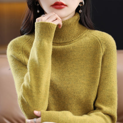 Wholesale Women's Pullover Thickened Turtleneck Bottoming Sweater