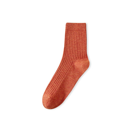 Men's Fall Winter Cotton Antibacterial Deodorant Sports Breathable Mid-calf Socks