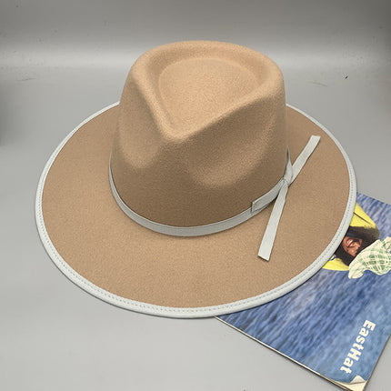 Wholesale Lady Hat Jazz Hat Bow Woolen Hat