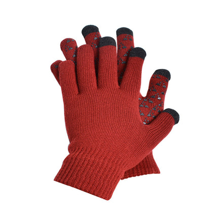 Winter Outdoor Cycling Warm Plus Velvet Anti-slip Touch Screen Knitted Gloves