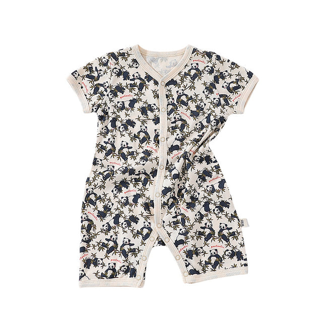Newborn Baby Summer Thin Short-sleeved Jumpsuit Breathable Rompers