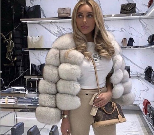Wholesale Women's Winter Short Long Sleeve Fur Faux Fur Coat