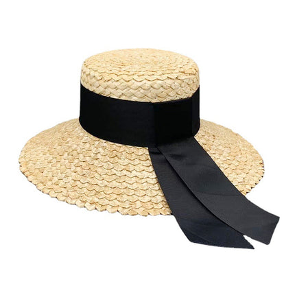Women's Outdoor Sun Hat Natural Wheat Card Straw Hat Sun Protection Hat 