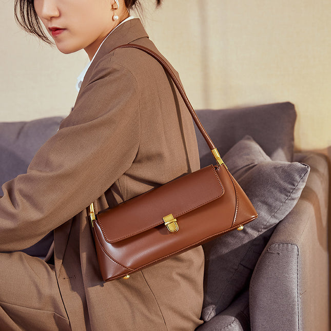 Women's Genuine Leather Summer French Shoulder Bag 