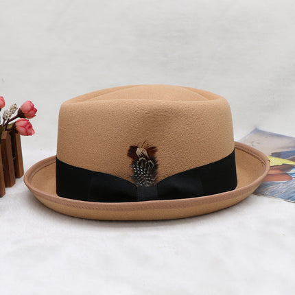 Wholesale Wool Jazz Hat Fashionable Outdoor Mini Hat