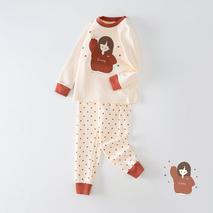 Wholesale Kids Warm Fall Winter Thickened Long Johns Two Piece Set