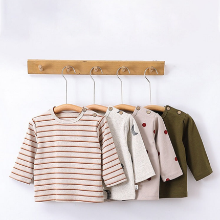 Infants Baby Clothes Long-sleeved T-shirt Spring Pure Cotton Top
