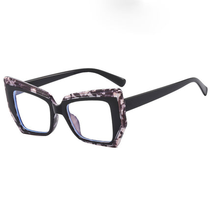 Women's Fashionable Anti-Blue Light Flat Mirrors Casual Color Matching Glasses Frames 
