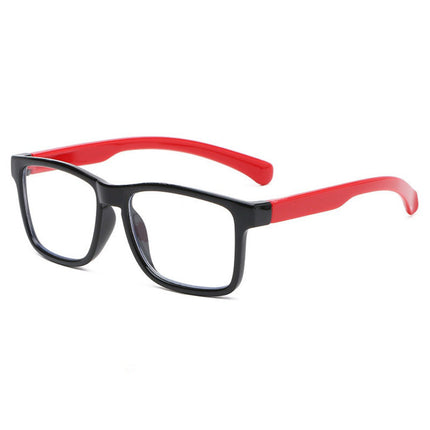 Kids Silicone Ultra-light Anti-blue Light Flat Glasses Students Can Wear Myopia Glasses Frames