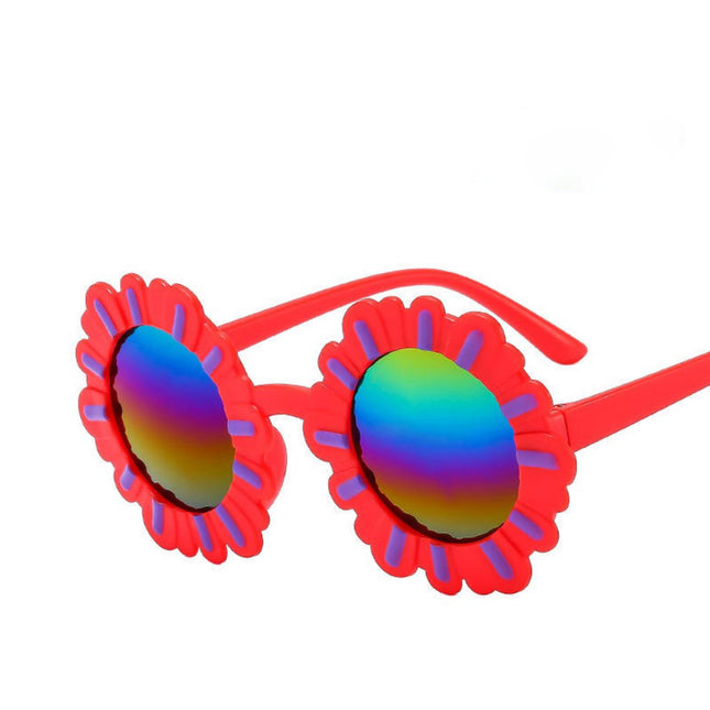 Children's Sunshade Cute Round Frame Fashionable Outdoor Fun Sunglasses 