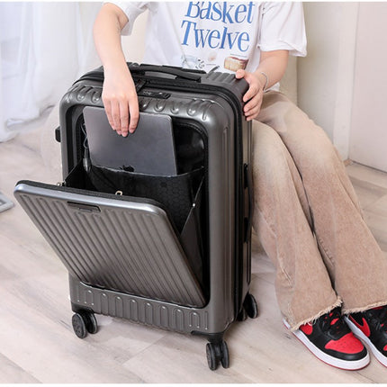 Luggage Women's Trolley Case Front Opening 20 Inches Password Suitcase