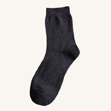Wholesale Men's Fall Winter Medium Thick Cotton Sweat-absorbent Breathable Mid-calf Socks