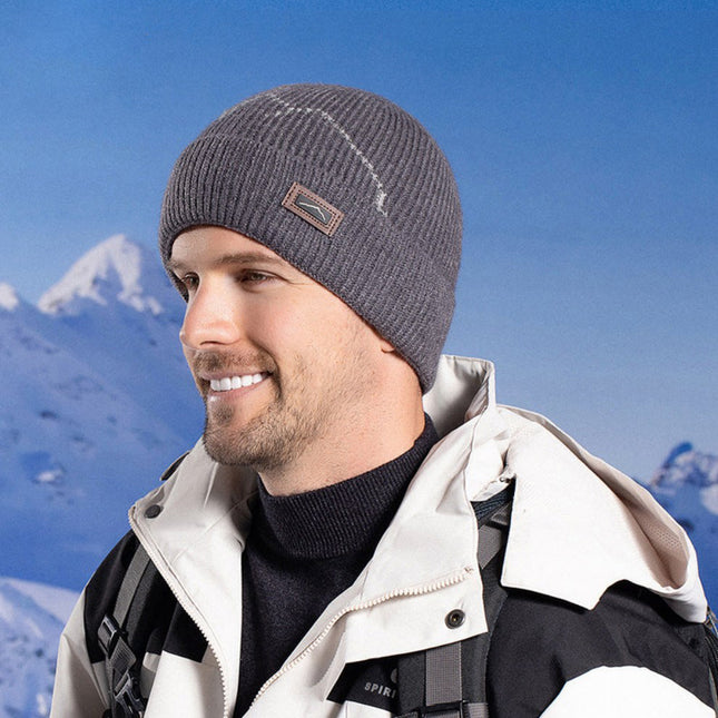 Wholesale Men's Winter Outdoor Cycling Plus Velvet Warm Knitted Hat