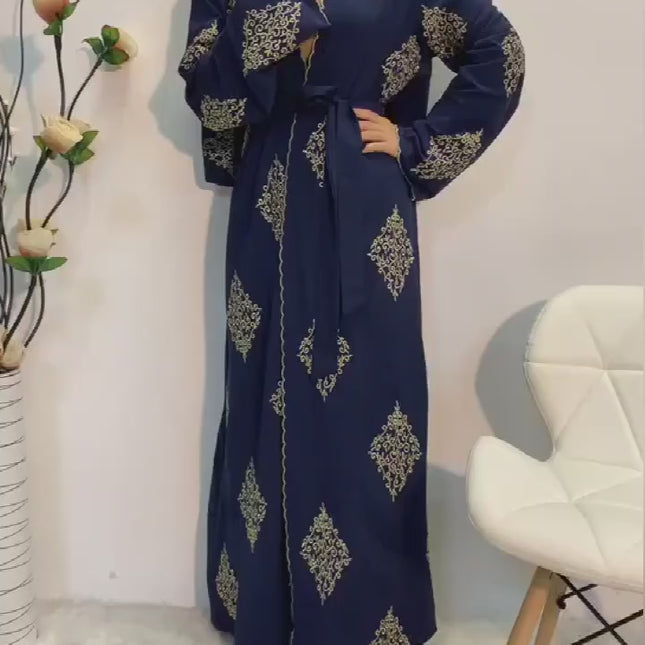 Rebeca bordada para mujer Dubai Robe Kimono