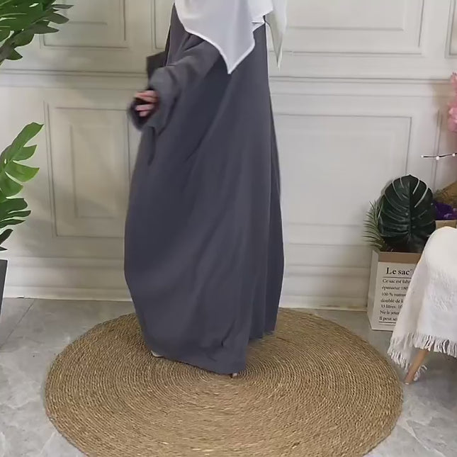 Naher Osten Dubai Explosion Einfarbiger Cardigan-Robe mit Knöpfen
