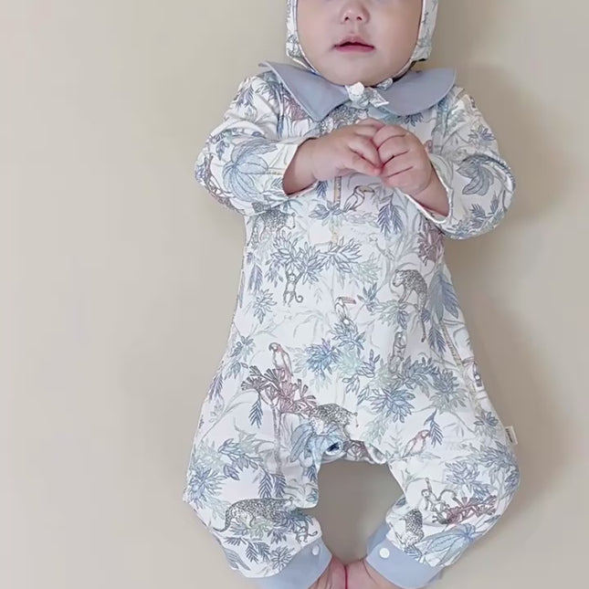 Newborn Baby Fall Winter Cotton Rompers Infant Onesies Pajamas