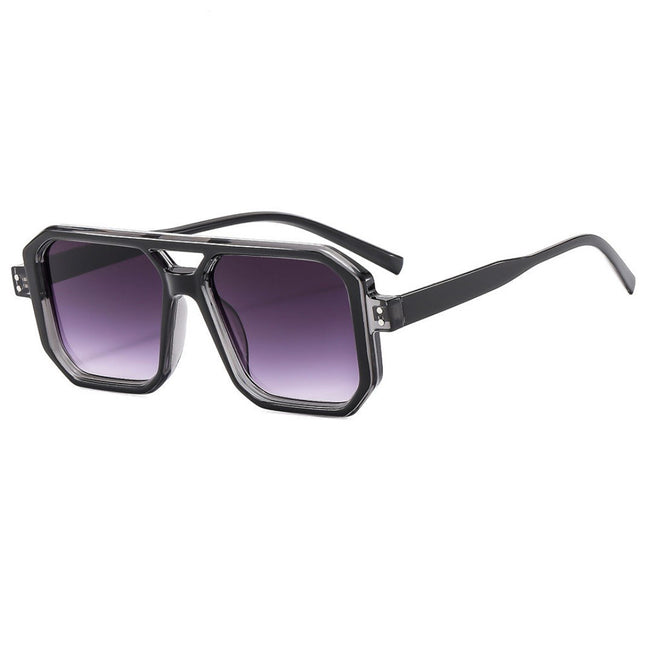 Wholesale Square Frame Retro Fashion Color Matching Trendy Sunglasses 