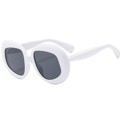 Women's Outdoor Driving Retro Sun Protection Trendy Fashion Color Matching Large Frame Sunglasses 