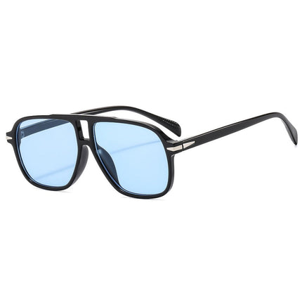 Men and Women Retro Double Bridge Oval Fashion Sunglasses Outdoor Cycling Driving Trend 