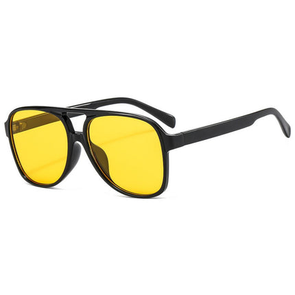 Wholesale Double Bridge Retro Sunglasses Large Frame Bud Sunglasses 