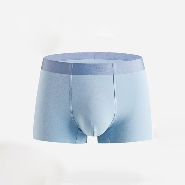 Wholesale Men's Underwear Solid Color Cotton Traceless Mulberry Silk Large Size Boxer Briefs