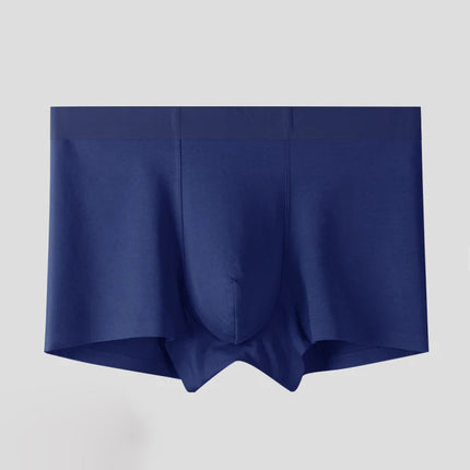Wholesale Men's Underwear Solid Color Cotton Traceless Mulberry Silk Large Size Boxer Briefs