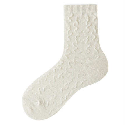 Wholesale Women's Fall Winter Pile Socks Cartoon Cute Cotton Mid-calf Wool Socks