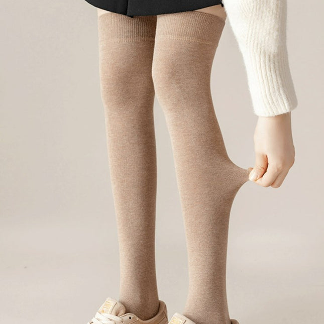 Wholesale Women's Autum Winter Solid Color Cotton Calf Socks Pressure Socks