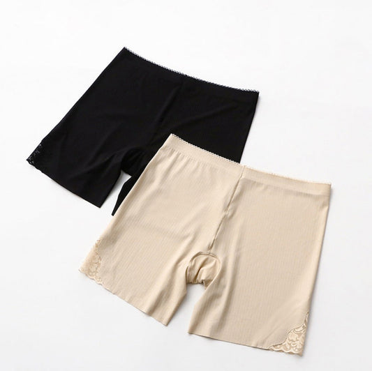 Wholesale Women's Summer Lace Silk Breathable Mid-waist Safety Underwear