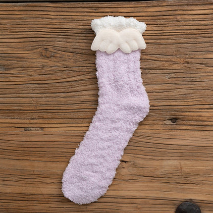 Wholesale Women's Winter Thickened Velvet Mid-calf Coral Velvet Socks Carpet Socks
