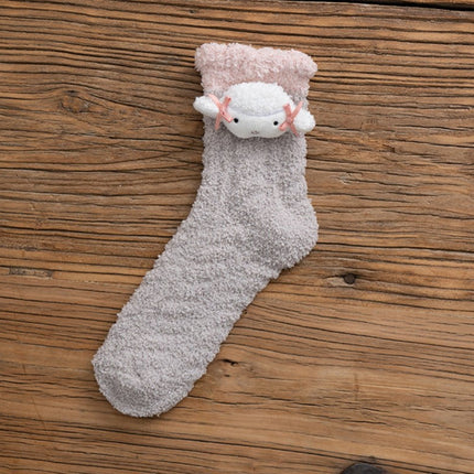 Wholesale Women's Winter Thickened Velvet Mid-calf Coral Velvet Socks Carpet Socks