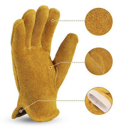 Wholesale Anti-slip Wear-resistant Fire Protection Cowhide Welding Gloves