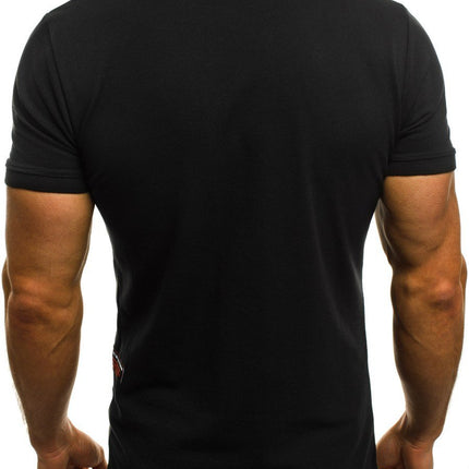Wholesale Men's Solid Color Lapel Casual Short Sleeve Polo Shirt