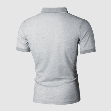 Wholesale Men's Summer Casual Panel Short Sleeve Polo Shirt