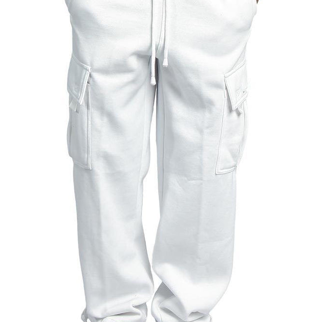 Wholesale Men's Drawstring Elastic Waist Solid Color Pocket Sports Pants
