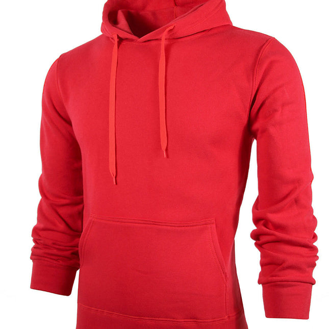 Wholesale Men's Solid Color Outdoor Sports Leisure Fleece Hoodies Jacket