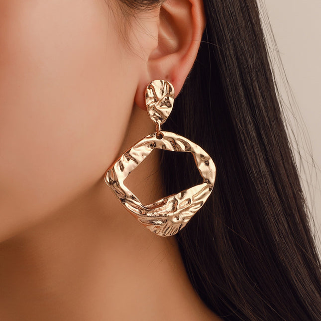 Wholesale Fashion Irregular Metal Earrings Geometric Stud Earrings