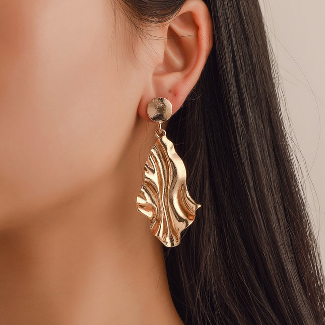 Wholesale Fold Stud Earrings Geometric Earrings