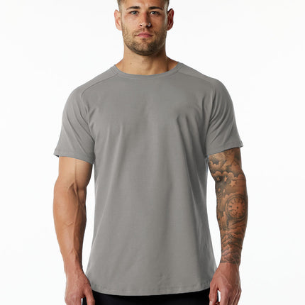Lässiges Kurzarm-T-Shirt aus sportlicher Baumwolle für Herren mit Rundhalsausschnitt